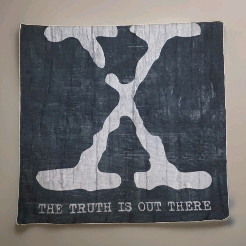 X-Files 'The Truth Is Out There' Decorative Pillow Cover 17x17 Alien Conspiracy
